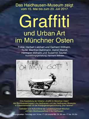 Plakat zur Ausstellung Graffiti und Urbanart im Münchner Osten