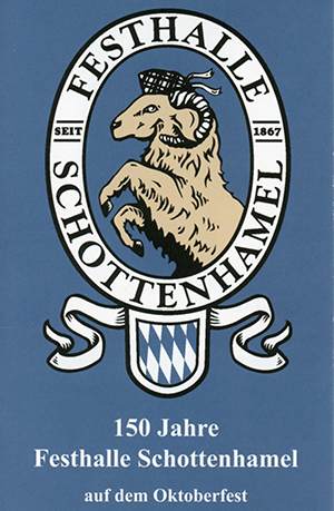 Plakat zur Ausstellung 150 Jahre Festhalle Schottenhamel auf dem Oktoberfest