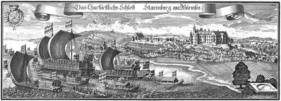  – Starnberg Schloß mit Prunkschiff Bucentaurus