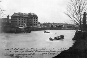  – Prinzregentenbrücke durch das Hochwasser zerstör