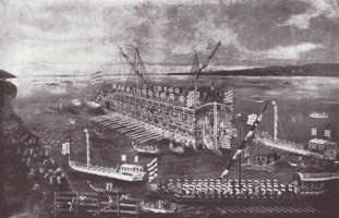  – Das Prunkschiff Bucintoro mit Begleitflotte