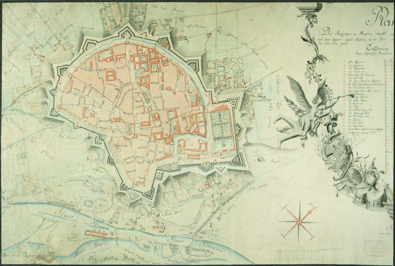 Karte mit der Wallbefestigung