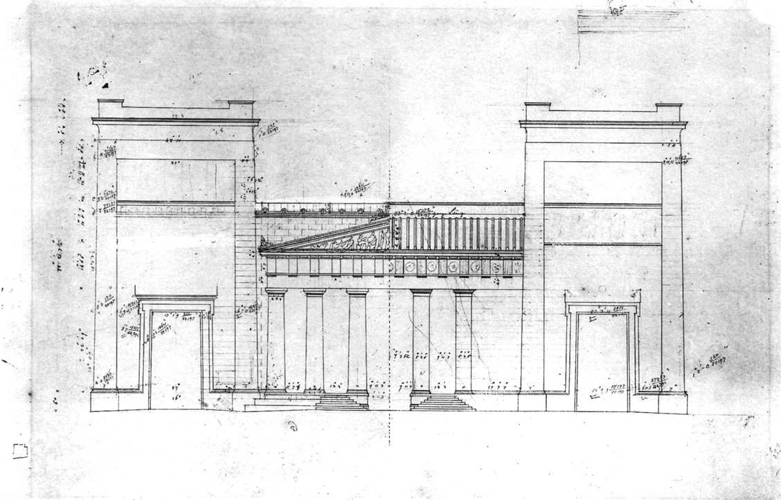Entwurfszeichnung für die Propyläen