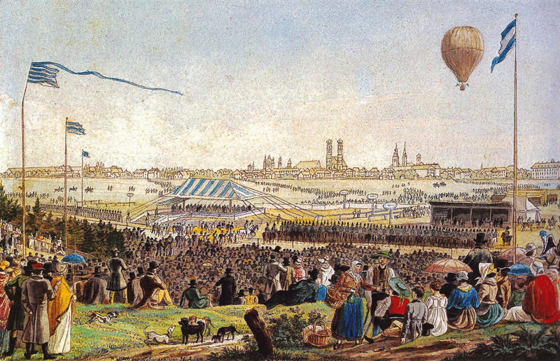 Ballonaufstieg auf dem Oktoberfest