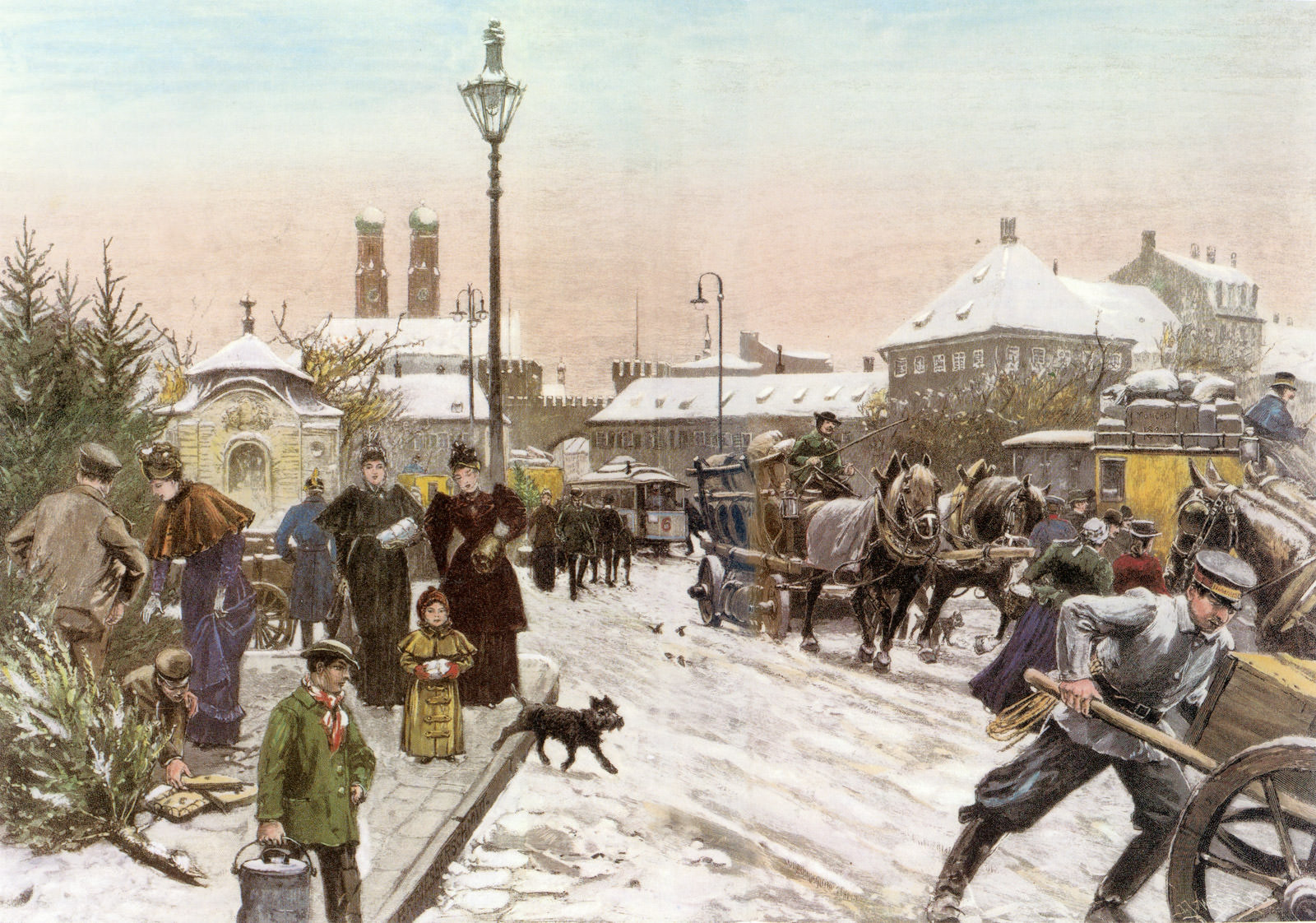 Christbaummarkt vor dem Karlstor