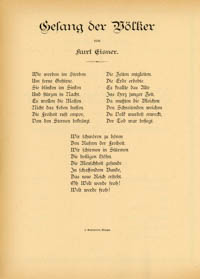  - Gesang der Völker