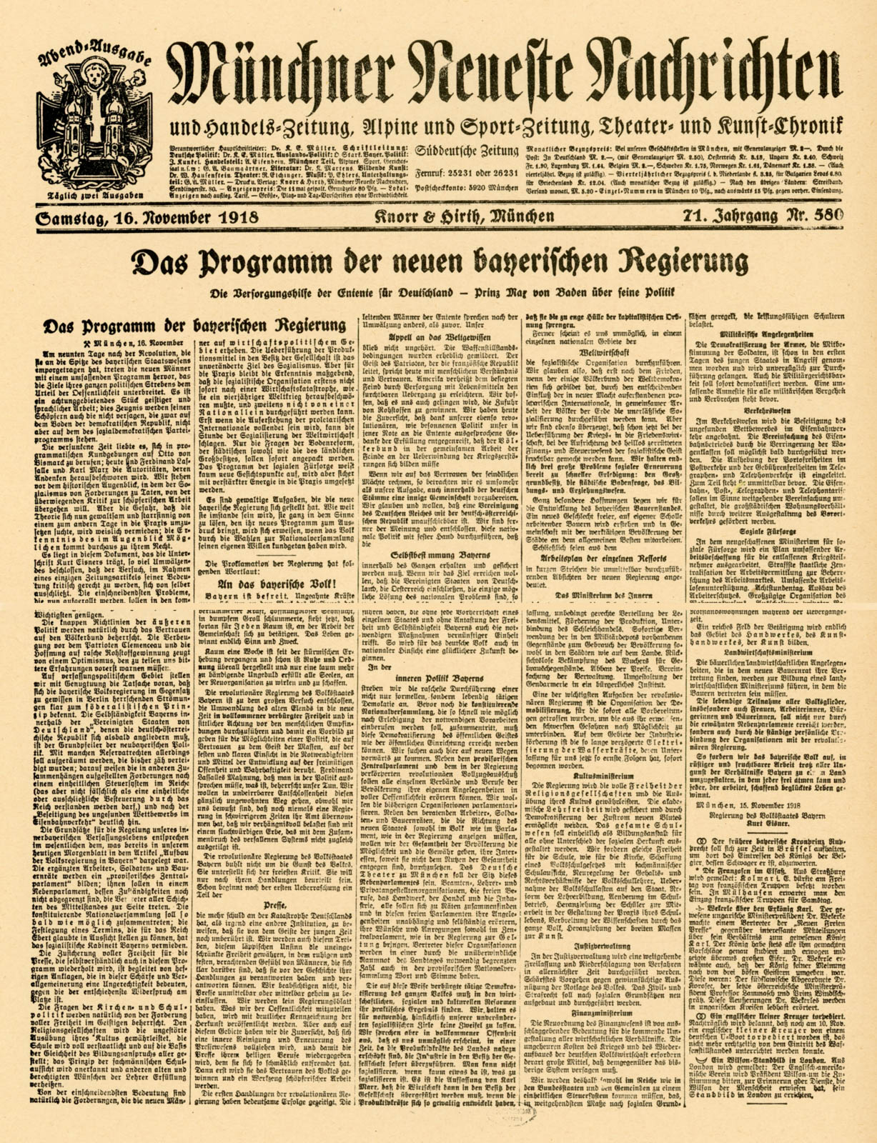 Das Programm der neuen bayerischen Regierung