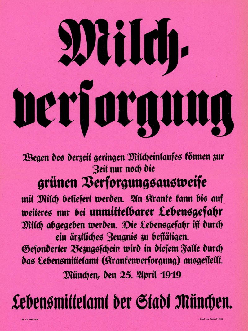 Plakat - Milchversorgung