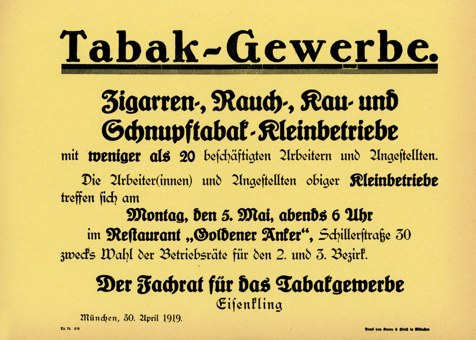 Tabak-Gewerbe