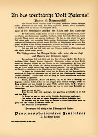  - An das werktätige Volk Bayerns!