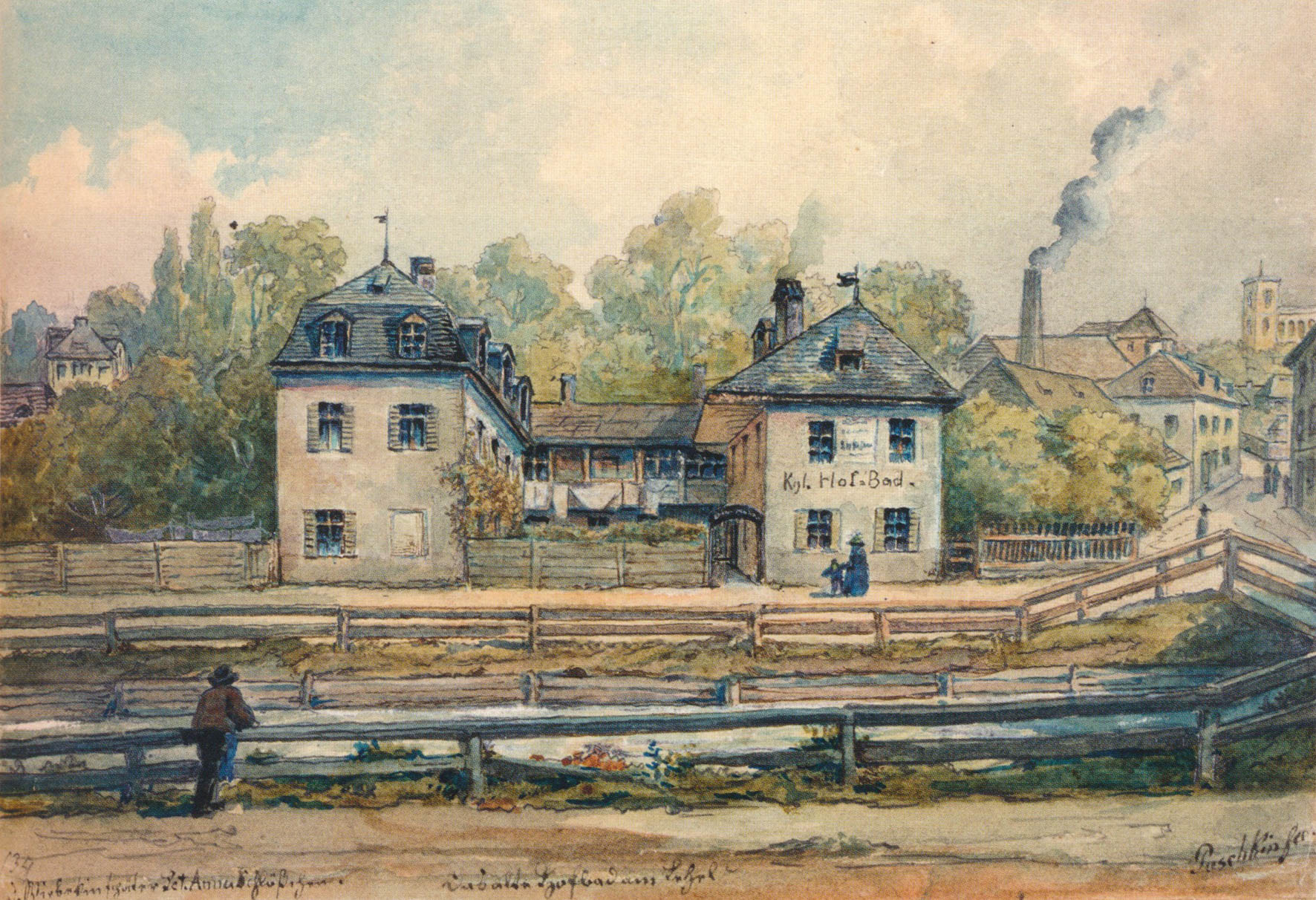 Das ehemalige Hofbad gegenüber der Franziskaner-Klosterkirche zu St. 