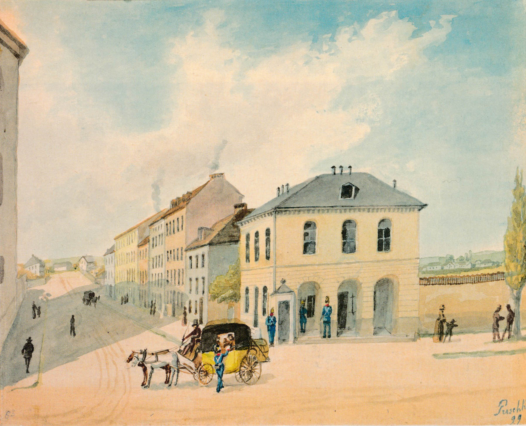 Das Wachthaus an der Ludwigstraße