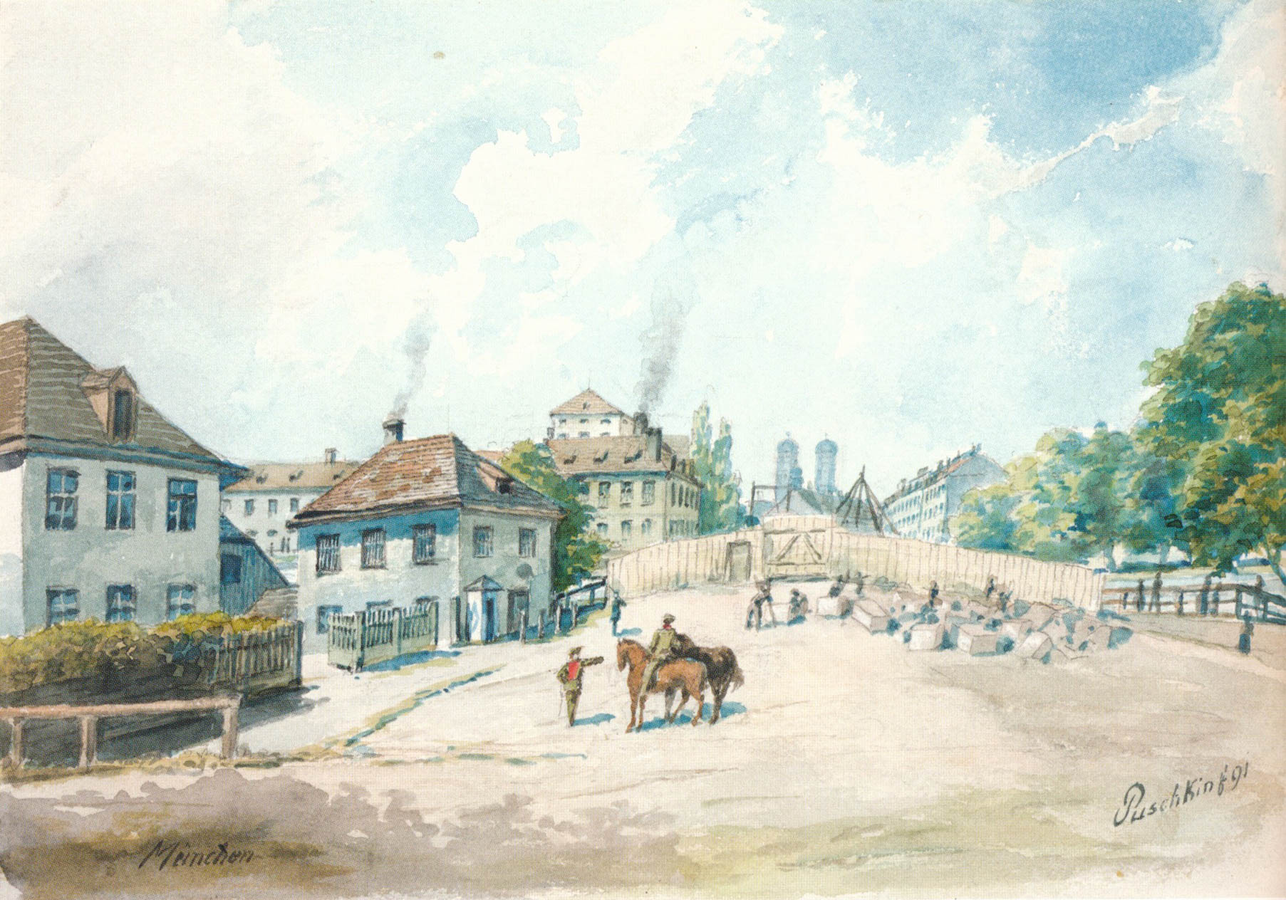 Die Erbauung der inneren Isarbrücke