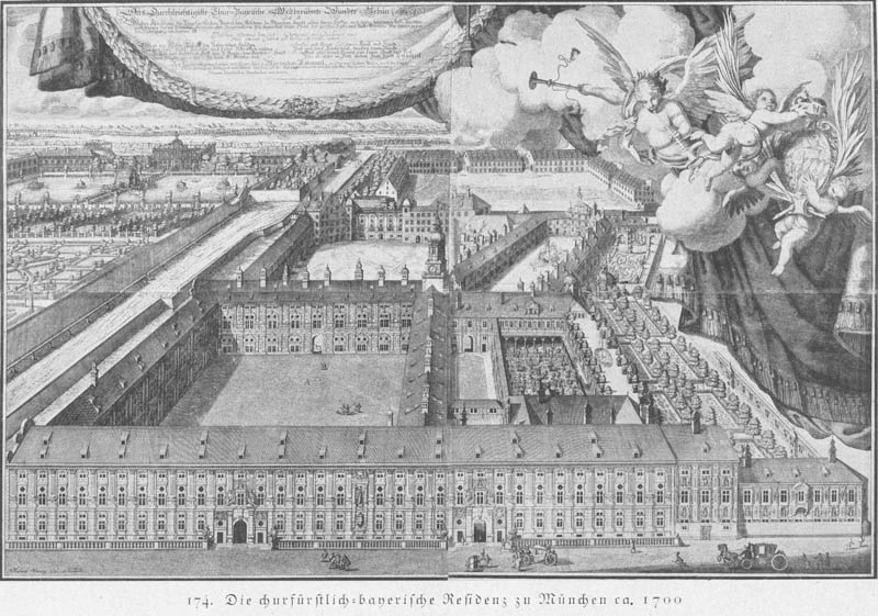 Die churfürstlich-bayerische Residenz zu München ca. 1700