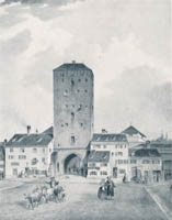 Huber Ludwig – Das Isartor vom Tal aus 1820