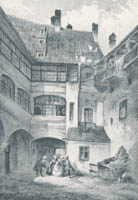 Doll Anton – Der Hof des alten Landschaftsgebäudes abgebrochen 1865