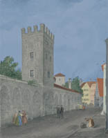 Huber Ludwig – Das Teckentor (Westenriederstraße) abgebrochen 1866