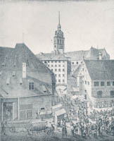 Seybold Friedrich – Der Viktualienmarkt 1815
