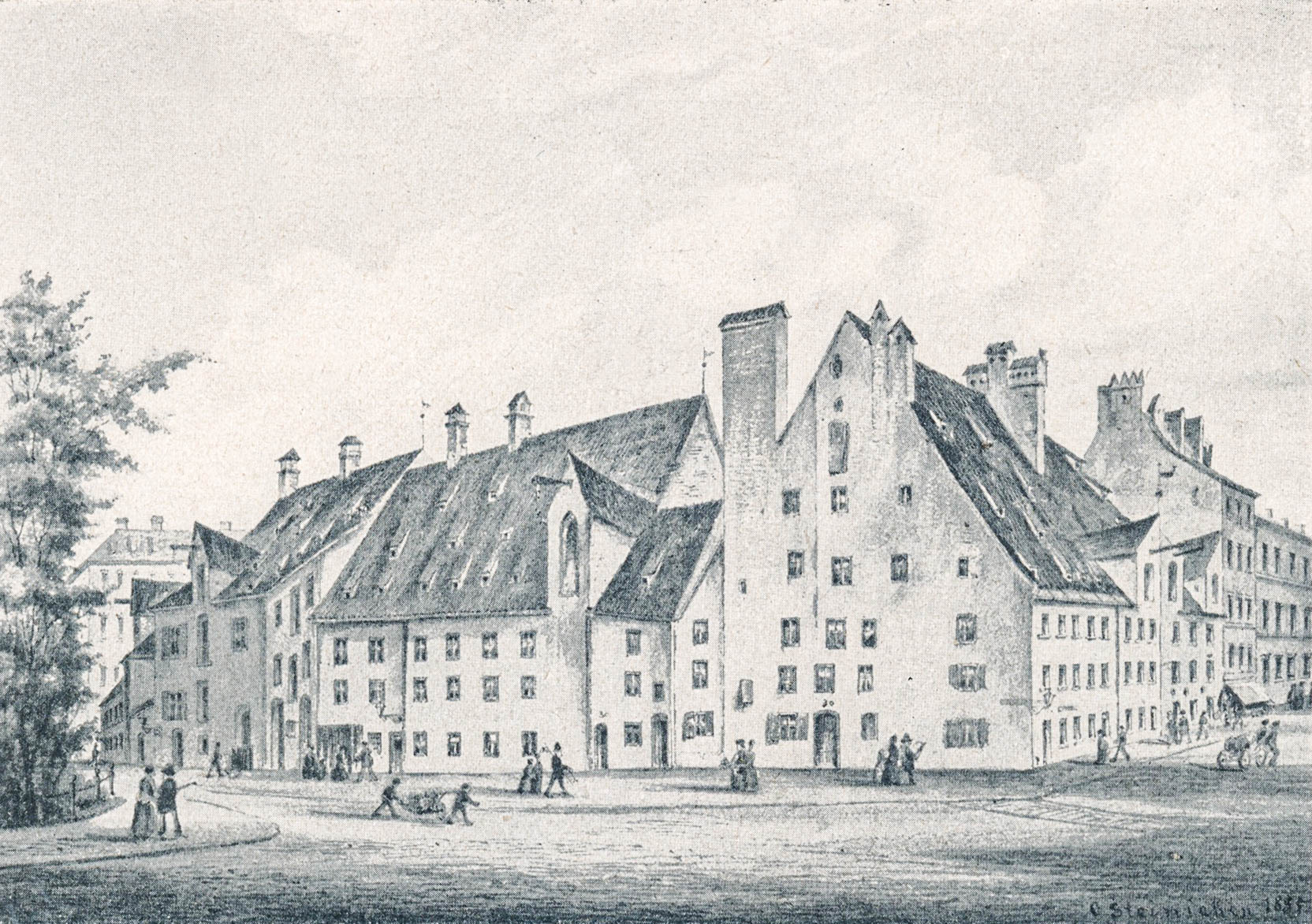 Unter-Anger und Blumenstraße 1885