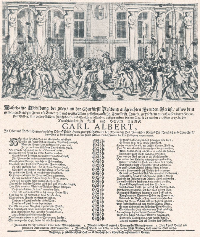 Festlichkeit anläßlich der Erbhuldigung der Landstände an Carl Albert 