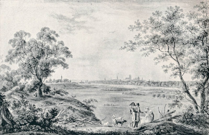 Blick auf München von der Bogenhausner Höhe