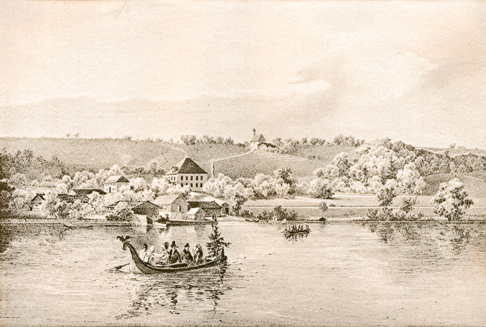 Blick auf Schloss Berg am Starnbergersee