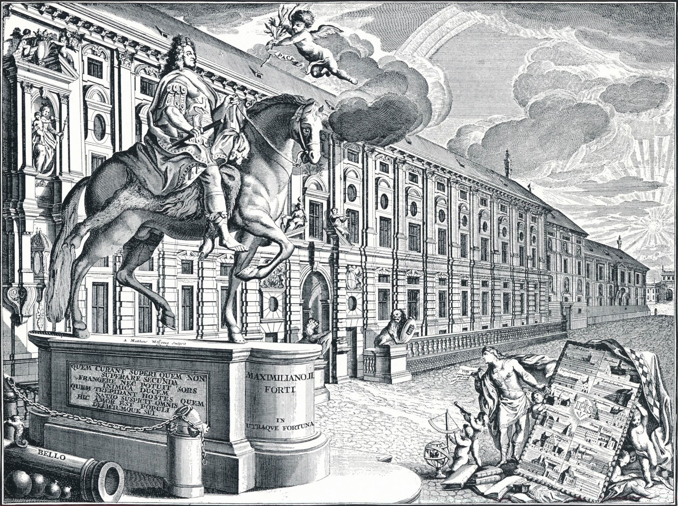 Huldigungsblatt für Kurfürst Max Emanuel