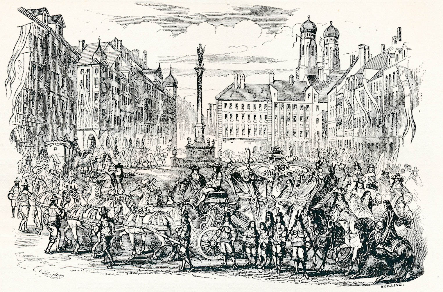 Der Festzug auf dem Mariernplatz