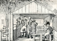 Bollinger Ferdinand – Kegelbahn des Arche Noe-Wirtsgarten an der Wurzerstraße