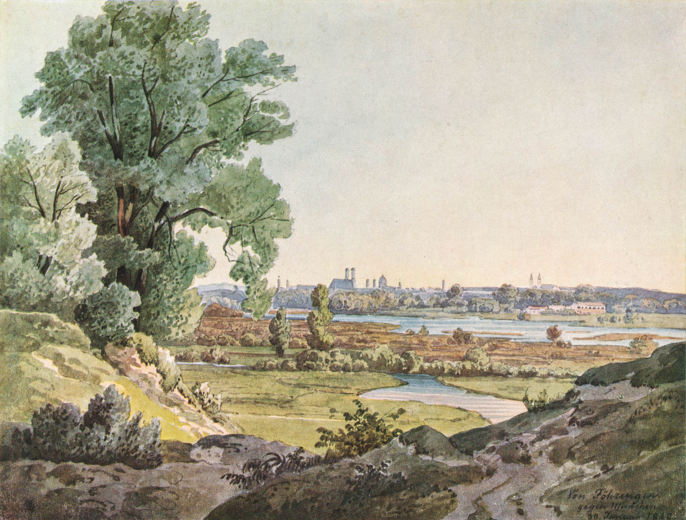 Blick von Oberföhring gegen München