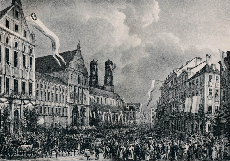 Feierlicher Empfang König Ludwigs I. bei seiner Rückkehr aus Griechenland am 14.