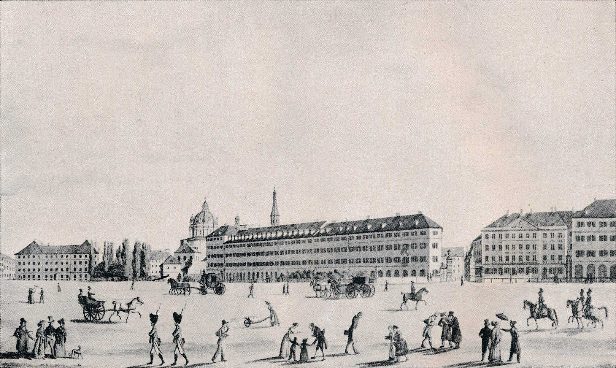 Der Dultplatz, jetzige Marienplatz gegen das Maxtor