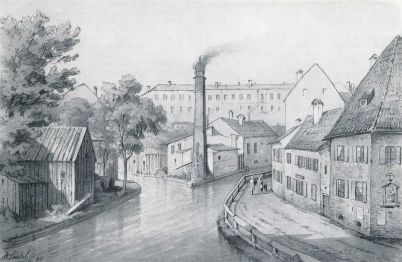 Partie an der südlichen Baderstraße