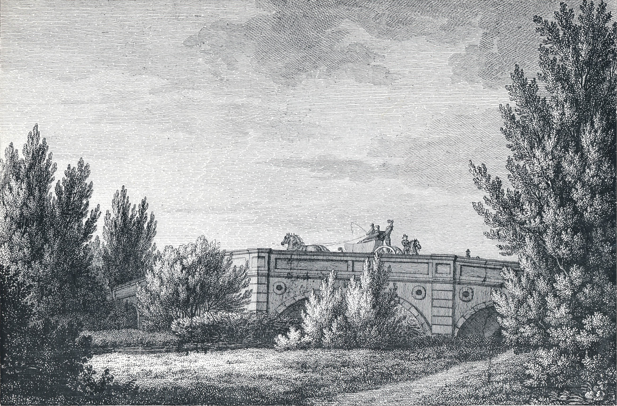 Die lange Brücke im englischen Garten