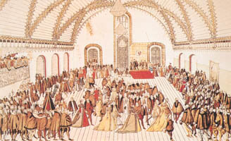 Solis Nikolaus - Der große Saal des Alten Rathauses gegen Osten