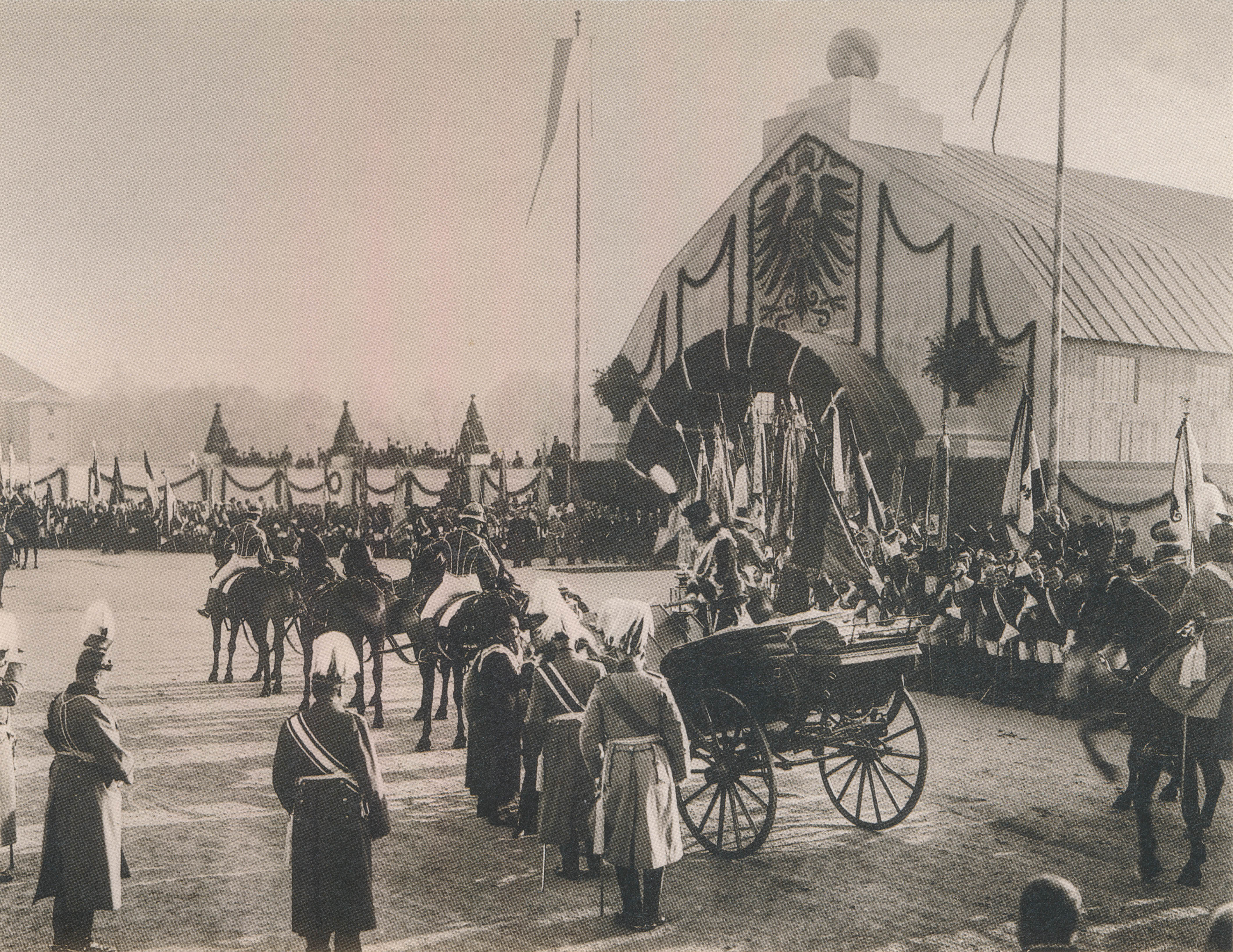 Ankunft von Kaiser Wilhelm zur Grundsteinlegung des Deutschen Museums