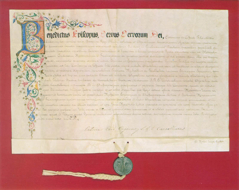 Urkunde Papst Benedikts XV. - Bischof Michael von Faulhaber