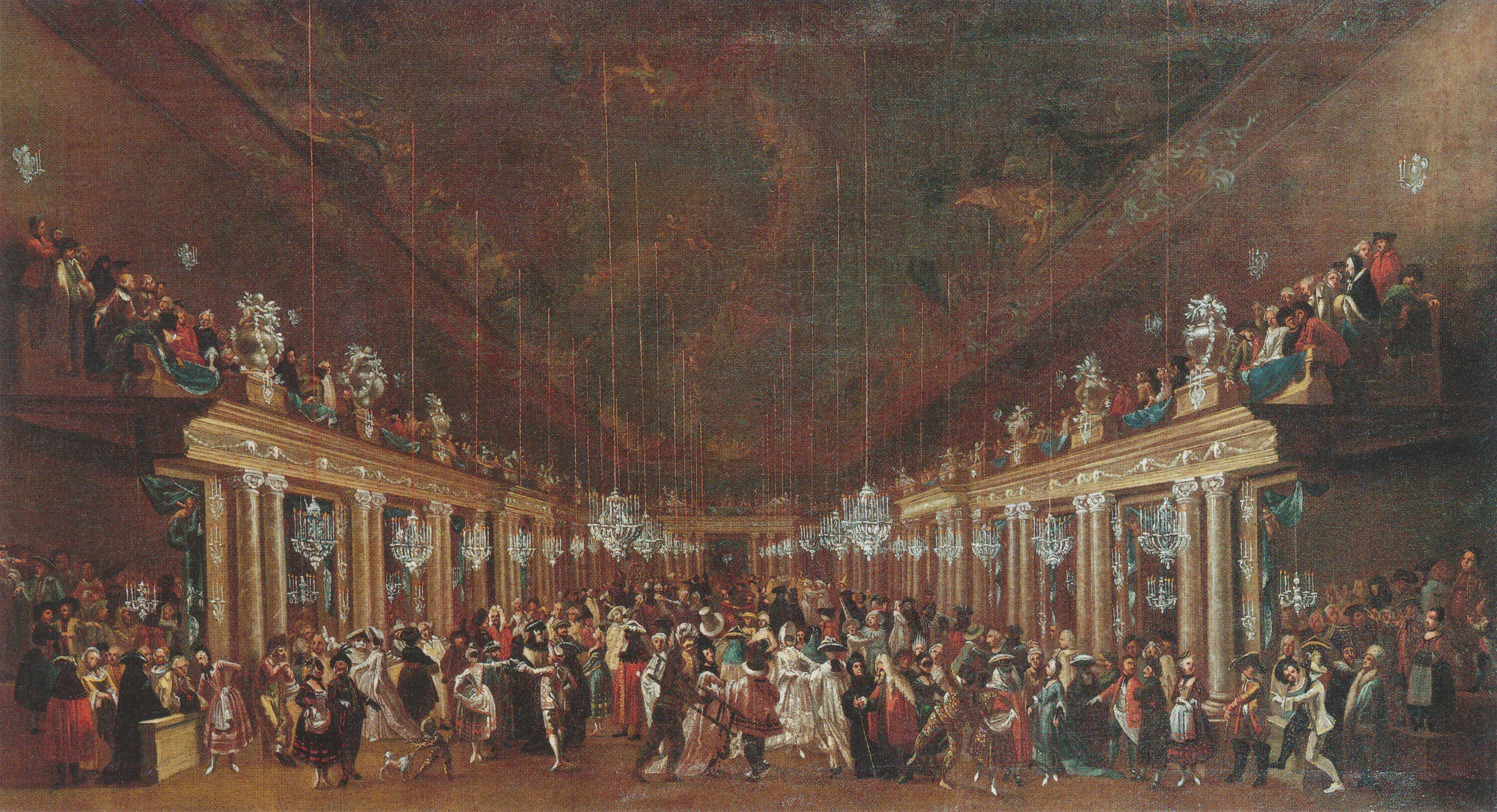 Maskenball in der Alten Reitschule vor dem Schwabinger To