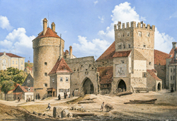 Kuhn Max - Das „Kosttor“ mit dem Schuldturm. 1872
