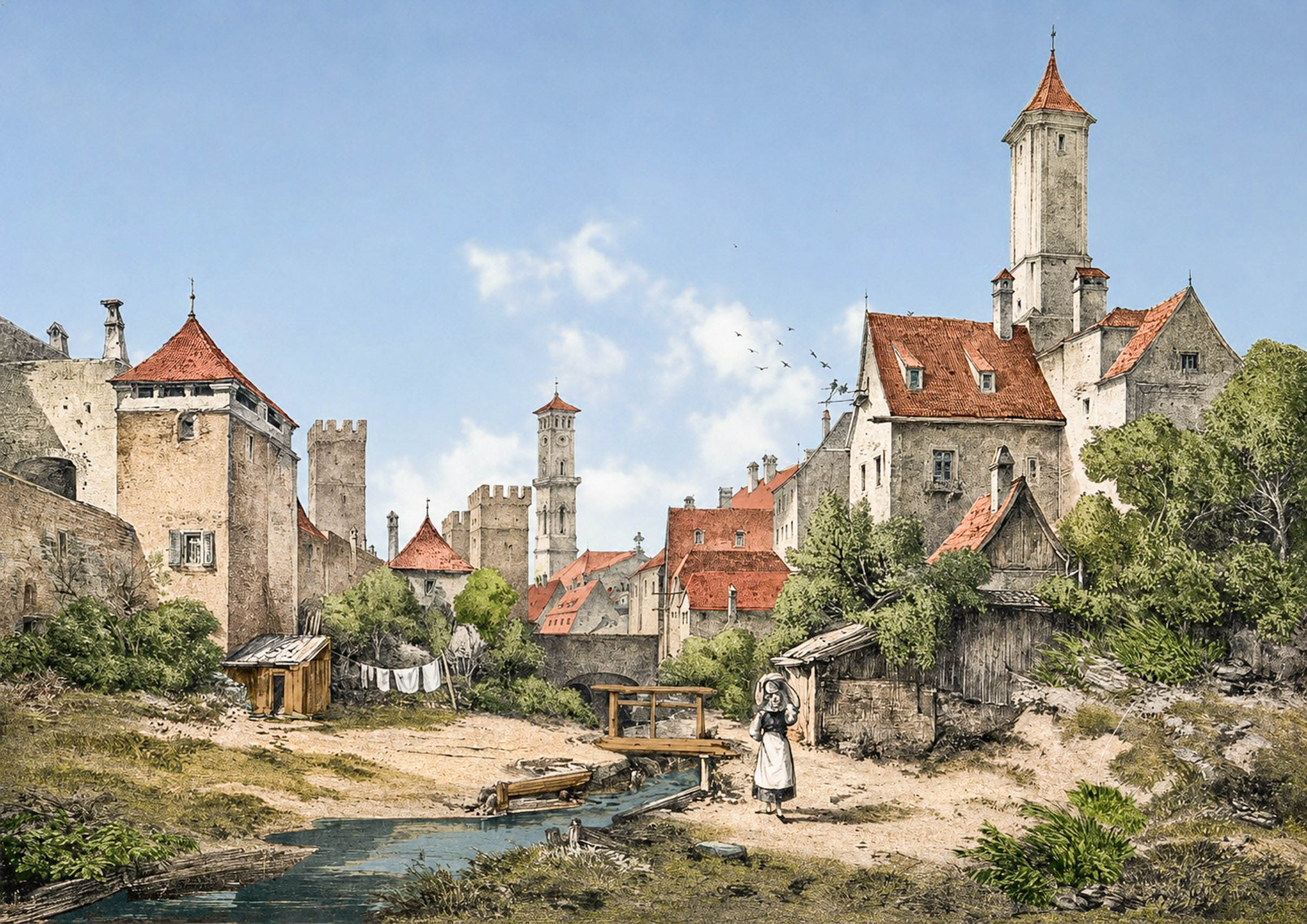 Partie an der Stadtmauer