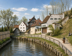 Häusergruppe am Giesinger Berg