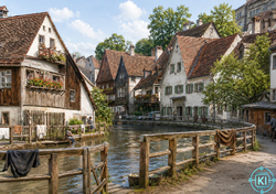 Quellengasse in der Au gegen Norden