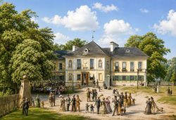 Die Schießstätte in München an Stelle des jetzigen Hauptbahnhofes. 1830