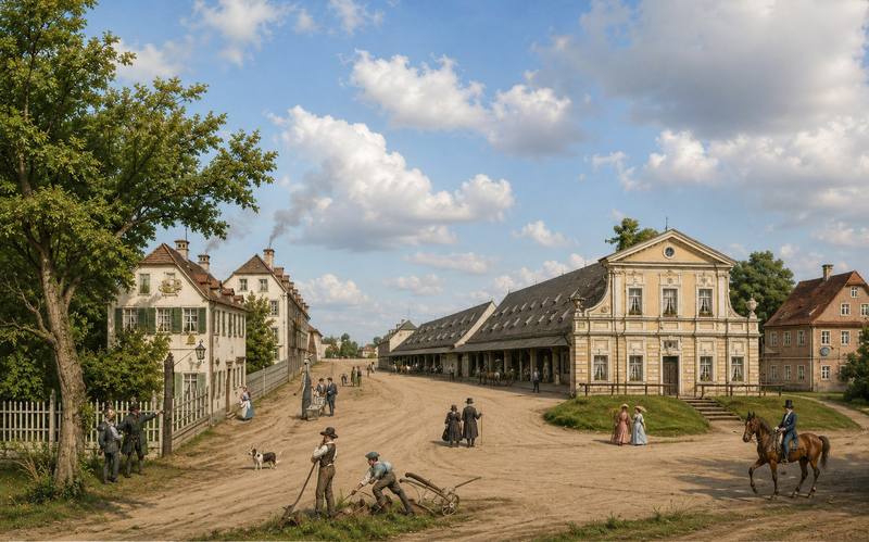 Die Salzstadel an der Arnulfstraße. ca. 1830