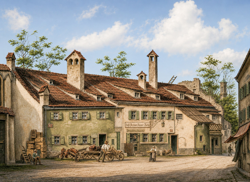 Brechbaderhaus rechts vom Sendlingertor 1883