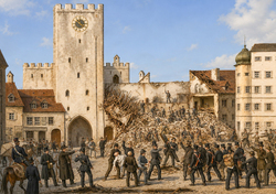 Die Pulverexplosion am Karlstor 15. Sept. 1857