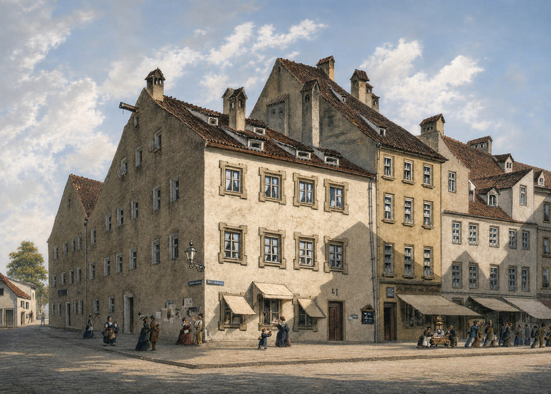 Das Bäckerhaus an der Sendlingergasse links vom Tore