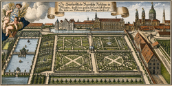 Die churfürstl. bayer. Residenz mit dem Hofgarten und Tournierhaus