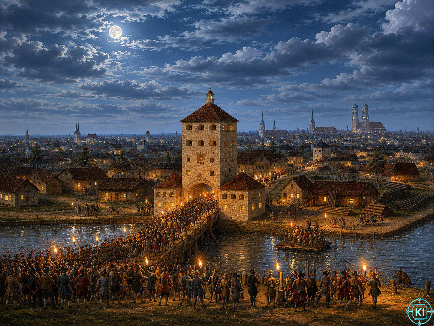 Die Erstürmung der Isarbrücke