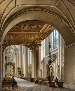 Das Innere der Frauenkirche mit dem Bennobogen